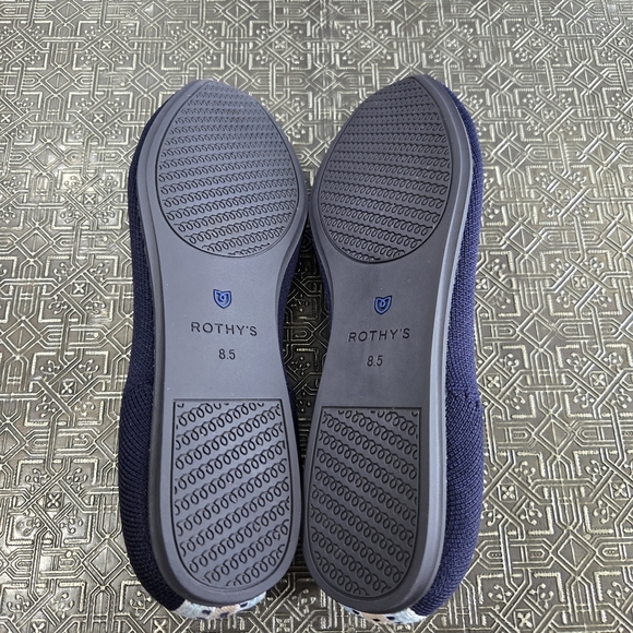 🐢 ROTHY'S The Square Toe Flats in Navy NWOT Size W8.5 - Picture 9 of 12